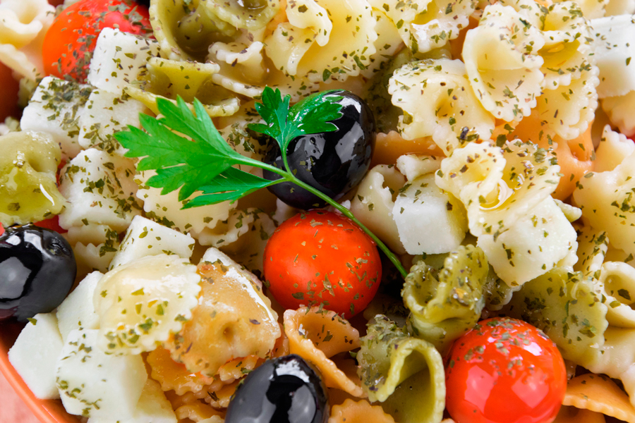 Pasta con Albahaca y Aceitunas