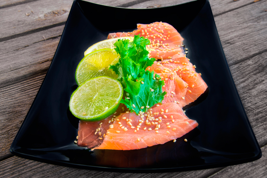 Salmón ahumado en lonchas