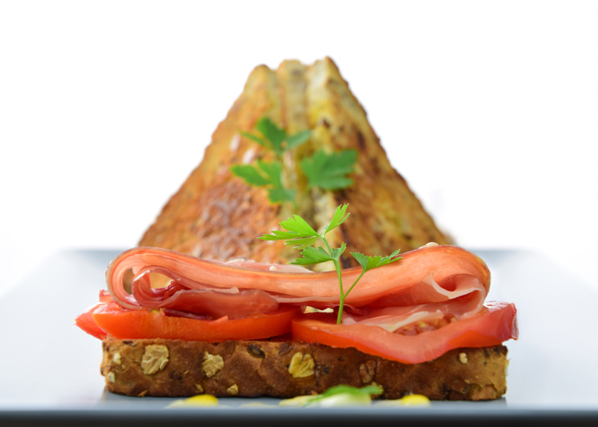 Tosta de Jamón primer plano